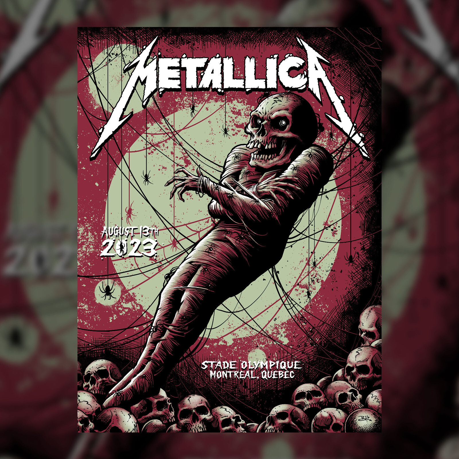 Metallica World Tour M72 Montreal August 11th,13th 2023 Poster Print