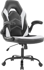 PU Leather Gaming Chair, Home Computer Chair, Color-Block Design