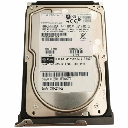 SUN 146G 10K 390-0253 540-6602 XRASC1CA-146G SCSI Hard Drive - Picture 2 of 4