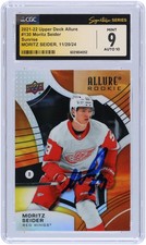 Moritz Seider Red Wings Signed '21-22 Upper Deck Allure 130 CGC 9/10 Rookie Card