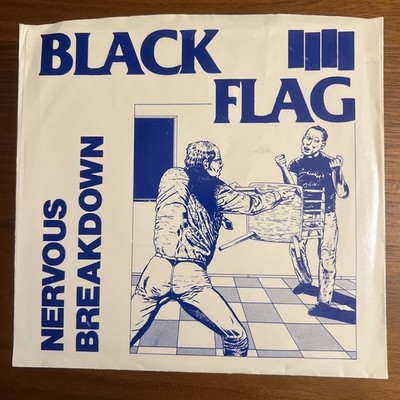 BLACK FLAG Nervous Breakdown 7'' EP 1990 RED Swirl VINYL SST Records Hardcore SOA