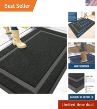 Elegant 47x32 Outdoor Doormat - Stain Fade Resistant with Rubber Backing