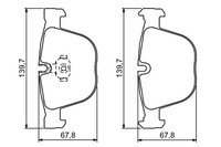 1X Bosch 0 986 494 325 Bremsbelagsatz Scheibenbremse FüR BMW Alpina