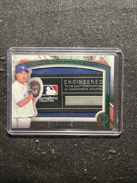 2022 Topps Museum Collection - Hyun-Jin Ryu MMLT-HYR Laundry Tag 1/1 - Blue Jays