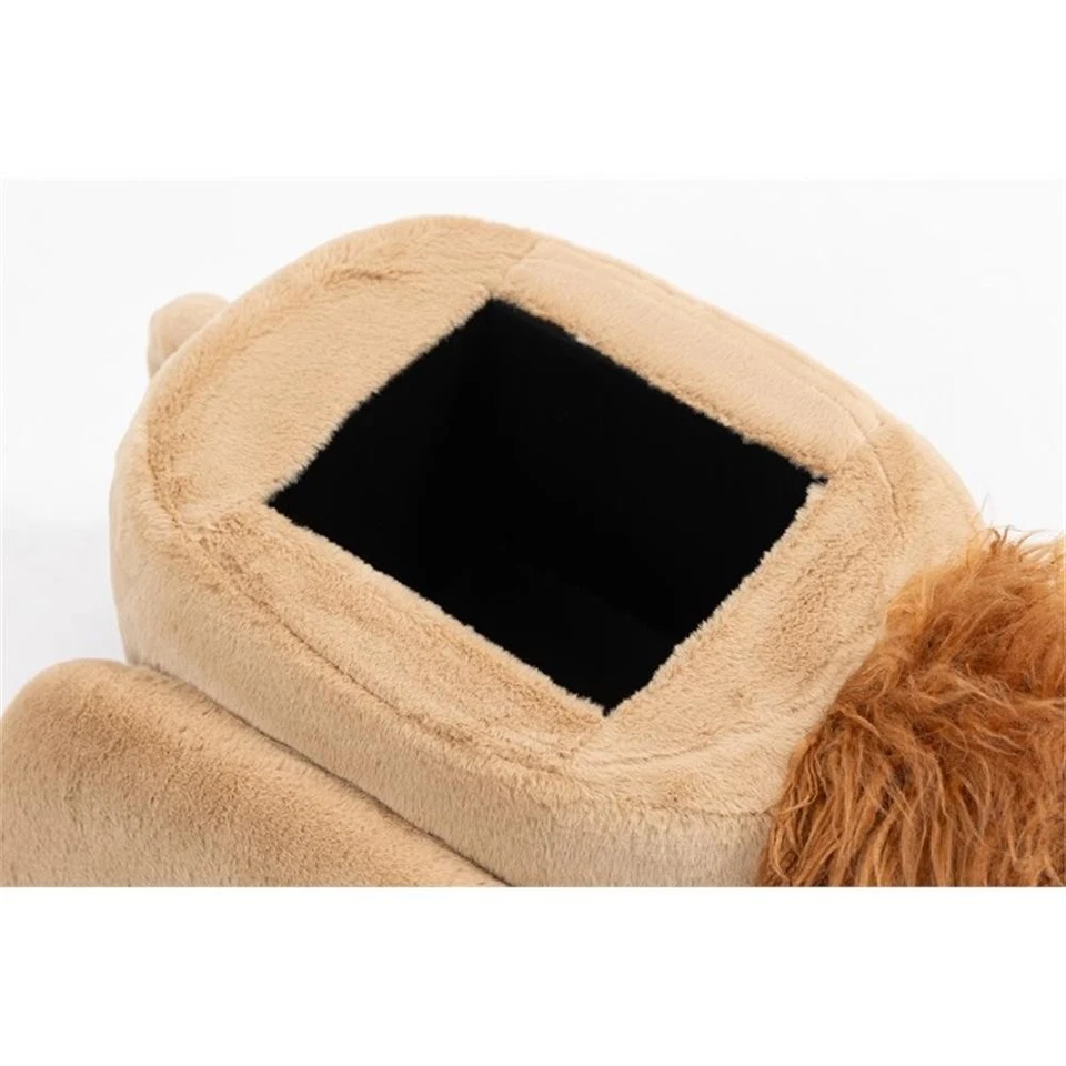 Pemberly Row Kids Lion Animal Storage Ottoman Stool-Furniture for all rooms - Image 3 of 4