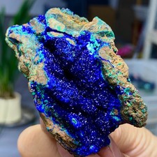 103G MIGLIORI esemplari di minerali di cristallo naturale azzurrite/malachite D503