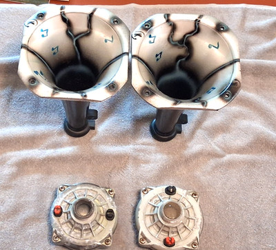 2 USED JBL SELENIUM D250-X COMPRESSION MOTORS WITH HORNS LOUD WITH LITTLE SOUND