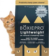 Boxie Probiotic Lightweight Cat Litter 40 Day Odor Control Odor Eliminating