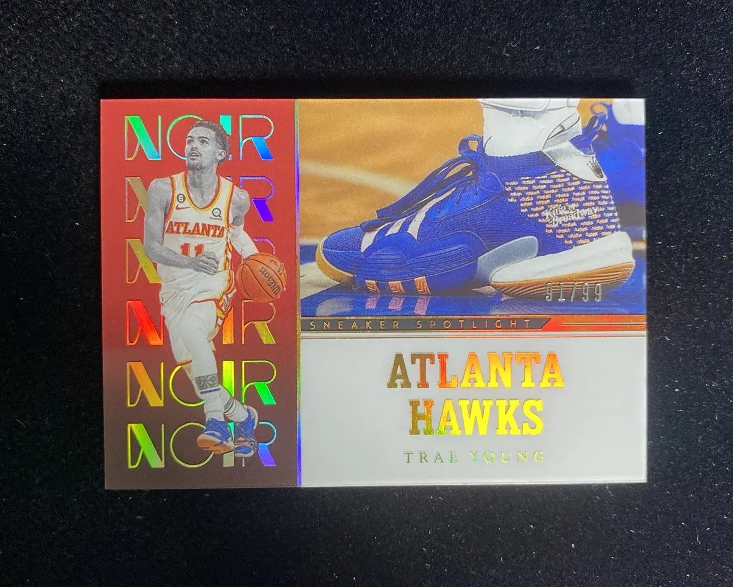 2022-23 Panini Noir Trae Young Sneaker Spotlight /99 #8 Atlanta Hawks ssp KP94