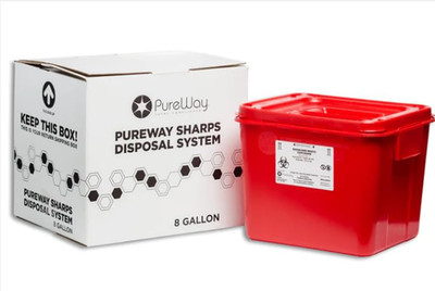 Mailback 8 Gallon  Sharps Container Disposal System - [Prepaid Return Label Incl