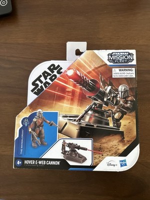 Hasbro Star Wars Mission Fleet the Mandalorian Hover E-Web Cannon Open complete
