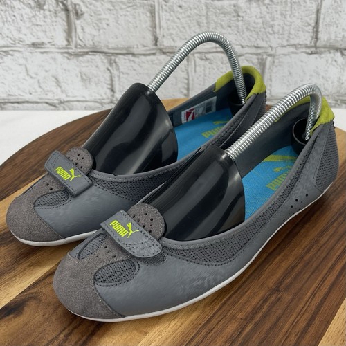 Puma VTG Y2K Archive Womens Sz. 9 Gray Green Ballet Flats