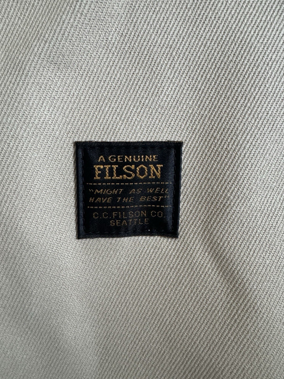 Filson Rugged Twill Large Open Tote Bag | Feather Grey | Made in Italy