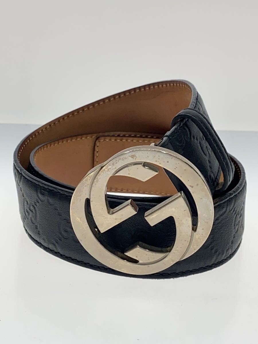 GUCCI Black Leather Belt for Men Model 114984 AA61N