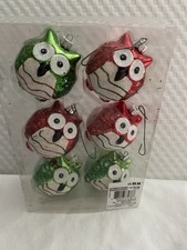 Celebrate It Owl Christmas Ornaments Shatterproof. Look Like Real Glass Ornamen