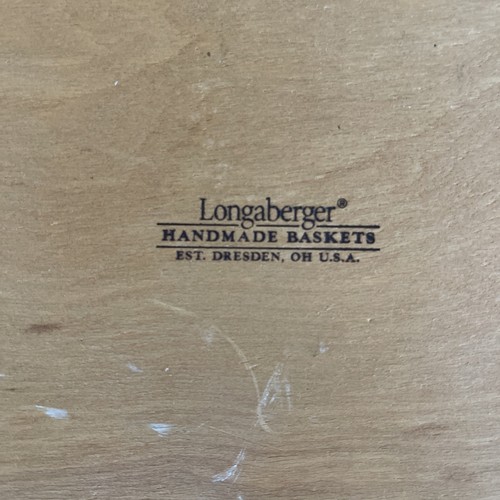 Longaberger Dual Handle Generosity Basket, Wood lid Fabric & Plastic Liners - Picture 14 of 22