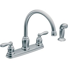 Moen Caldwell Series CA87888 Kitchen Faucet, 1.5 gpm, 2-Handle, Stainless Steel,