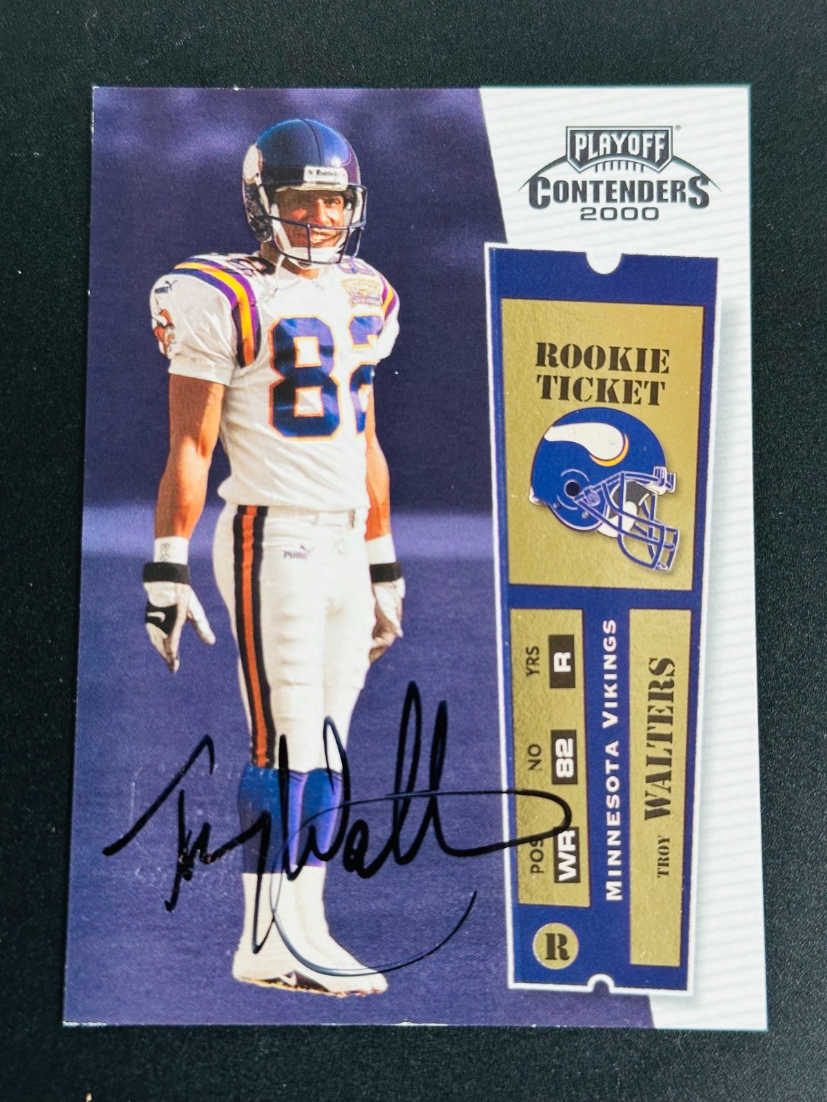 Troy Walters Playoff Contenders #142 Championship Ticket-Autograph