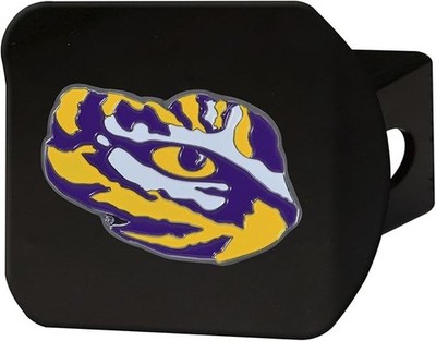 LSU Tigers Black Hitch Cover w/ Colored 3D Emblem