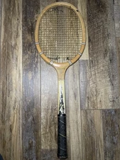 Magnan Aristocrat Wooden Tennis Racquet North Attleboro MA 1950s Vintage