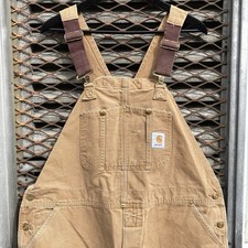 Vintage 90s Carhartt Carpenter Double Knee Overall Bibs Mens 44x28 Made In USA