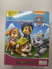 Paw Patrol- My Busy Books w/10 Mini Figures  Playmat Nickelodeon Complete Set