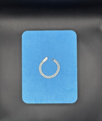   Moissanite Cuban Armband 8mm 8'' 925 Silber VVS D Farbe inkl. GRA Zertifikat