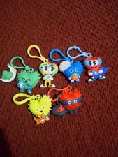 Kids Heart Challenge Character Keychains Lot Of 6 Includes 2 Mine Hearts