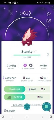 Pokemon Go Shiny Stunky