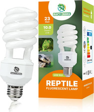 UVA UVB Reptile Light 23W 10.0,Desert Terrarium Compact Fluorescent Lamp,Uvb