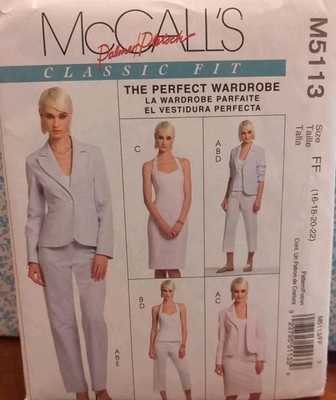 McCall's Pattern M5113 Misses' JACKET, TOP, DRESS & PANTS size 10-12-14-16 UC/FF