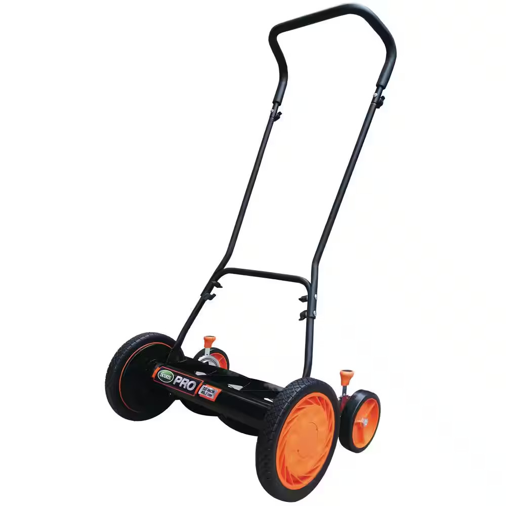 18 In. Manual 7-Blade Push Walk behind Reel Lawn Mower