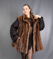 16888 GORGEOUS REAL RUSSIAN SABLE FUR COAT LUXURY SWINGER BEAUTIFUL SIZE 5XL