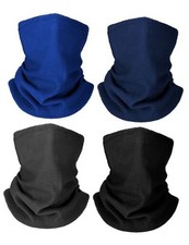 Geyoga 4 Pcs Kids Neck Warmer 1-4 Years Black, Dark Gray, Royal Blue, Navy Blue