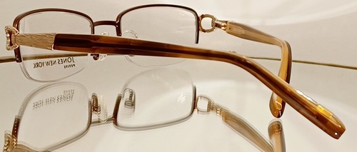 Originale JONES NEW YORK J136 Eyeglasses BROWN New Metal 48-17-135 Petite - Picture 5 of 13
