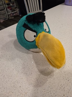 Commonwealth Angry Birds Green Hal Toucan Bird Plush Stuffed Toy Matte Fur 9''