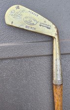 Early MacGregor PILOT Mid Iron-Hickory Shaft-Leather Grip-38", AS IS-for Display