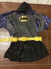 DC Comics Batgirl Hoodie Dress Girls Halloween Costume  Lights And Sound Belt