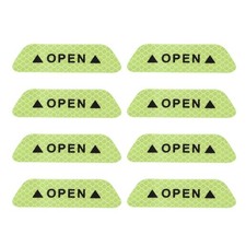 Door Open Warning Reflective Stickers, 8Pcs Reflective Decals, Dark Yellow