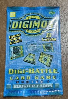 DIGIMON DIGI-BATTLE CARD GAME 2000 BAN DAI BOOSTER PACK SERIES 1 FACTORY SEALED