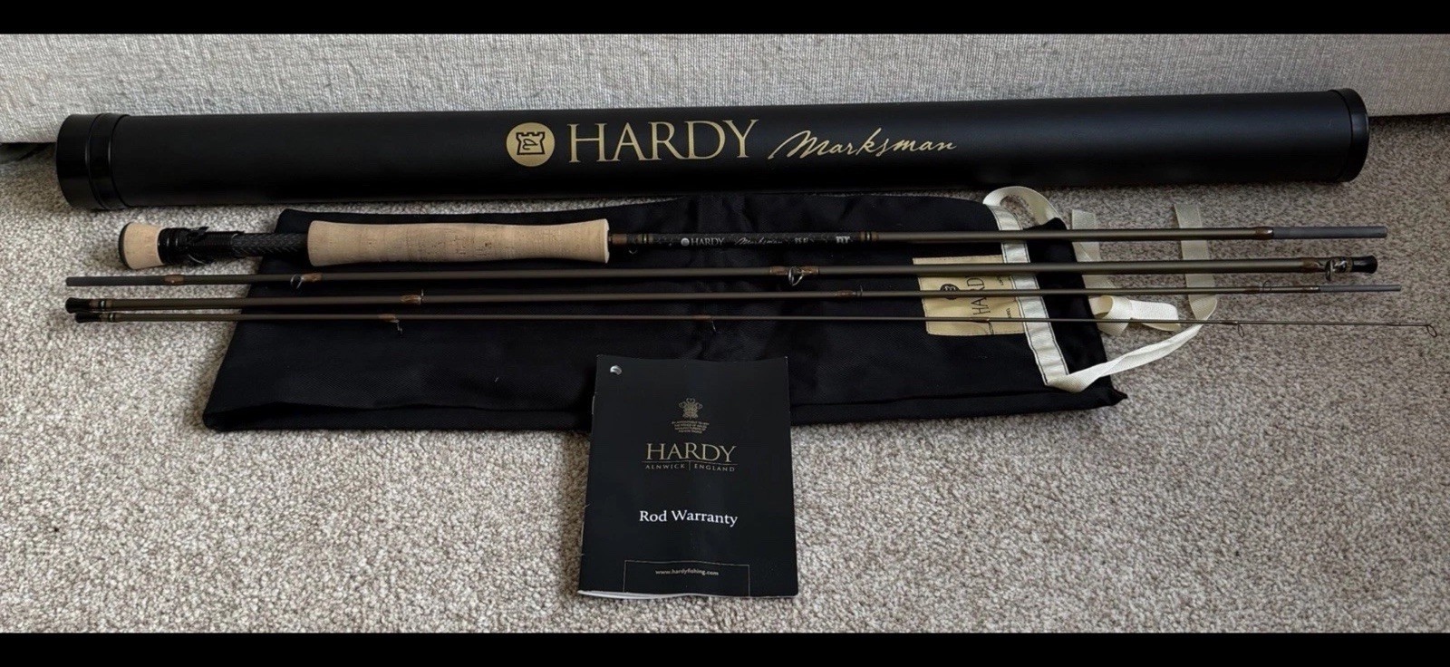 Hardy Marksman 9’6 WF#7 Fly Fishing Rod With Matching Hardy UltraLite 6000 Reel