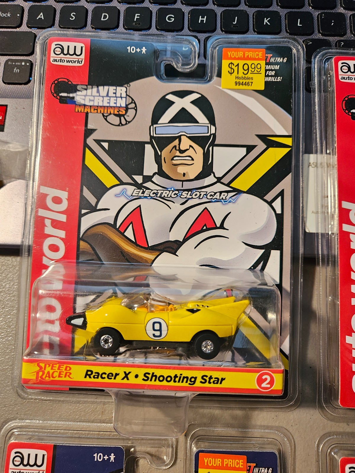 SET OF 4 2021 AW AUTO WORLD SLOT CAR SILVER SCREEN SERIES 2-SPEED RACER 2-BLUES