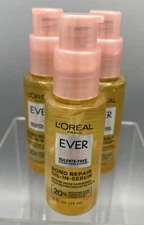 Lot of 3 Loreal EVER PURE BOND REPAIR Oil in Serum