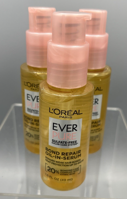 #ad Lot of 3 Loreal EVER PURE BOND REPAIR Oil in Serum $14.24