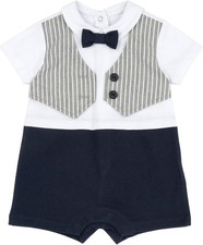 , Pagliaccetto Neonato, Elegante, in Morbido Cotone, Con Comoda Apertura Sulla S