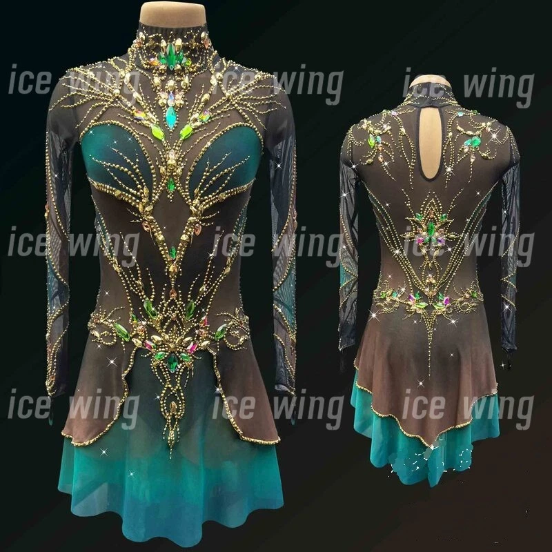 green emerald velvet dress Amazon.com: Figure Skating Dress, Sleeveless, for Professional Competition,  Performance, Training, Handmade, Highly Elastic,Green,M : Clothing, Shoes &  Jewelry