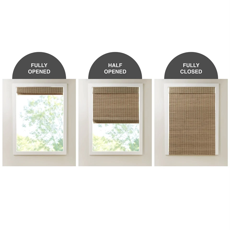 Eastfield 100% Bamboo Cordless Roman Shades-Woven Wooden Privacy Panel, Light... - Image 4 of 4