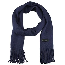 Gelante Men Classic Knit Winter Scarf Warm Double layer Navy