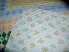 Vintage Amish Hand Made King/Queen Trip Around the World Quilt 114 W x 109 L — photo 8