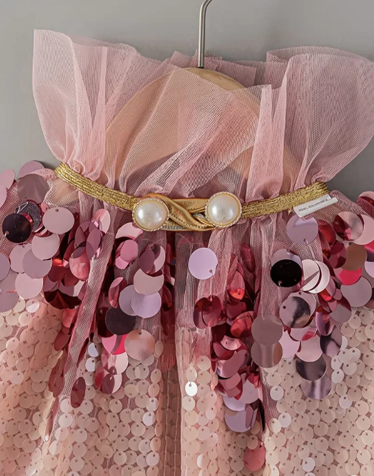 Kids Sequin Dress Up Cape, Princess, Mermaid, Sparkle Cloak, Fairy tale - Image 4 of 4